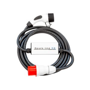   SPARK LINE 32 elektromos autó állítható otthoni töltő – (3x32A) 22kW – 7,5m Type2 kábellel