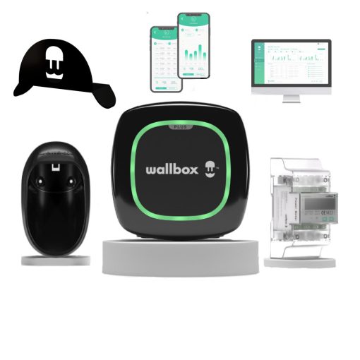 Wallbox Pulsar Plus 22kW + POWER BOOST + Kábeltartó (fekete)